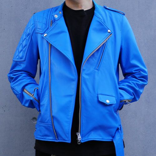 JNS1051)レザーライダースジャケット