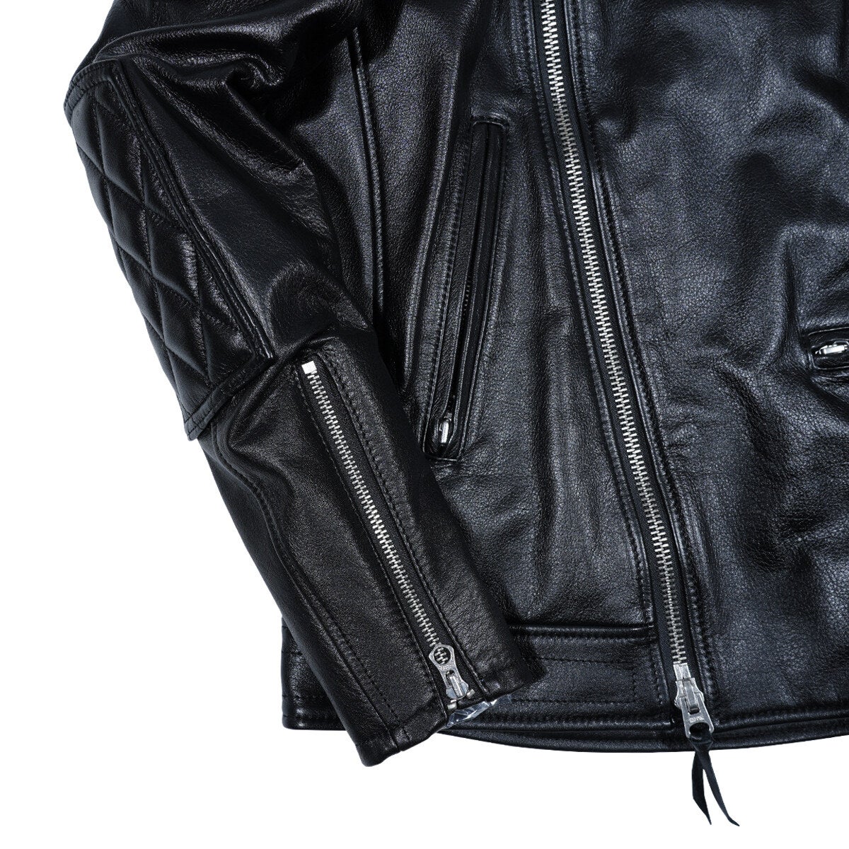 JNS1052-B)レザーライダースジャケット