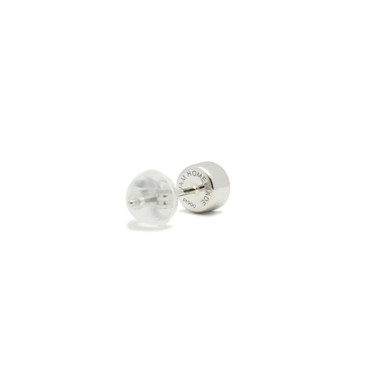 JNS1072)モアサナイトモダンピアス 4mm -プラチナ900/片耳