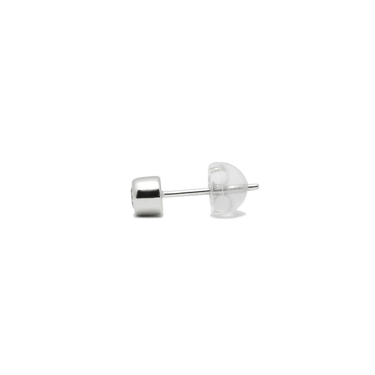 JNS1068)モアサナイトモダンピアス 3mm -プラチナ900/片耳