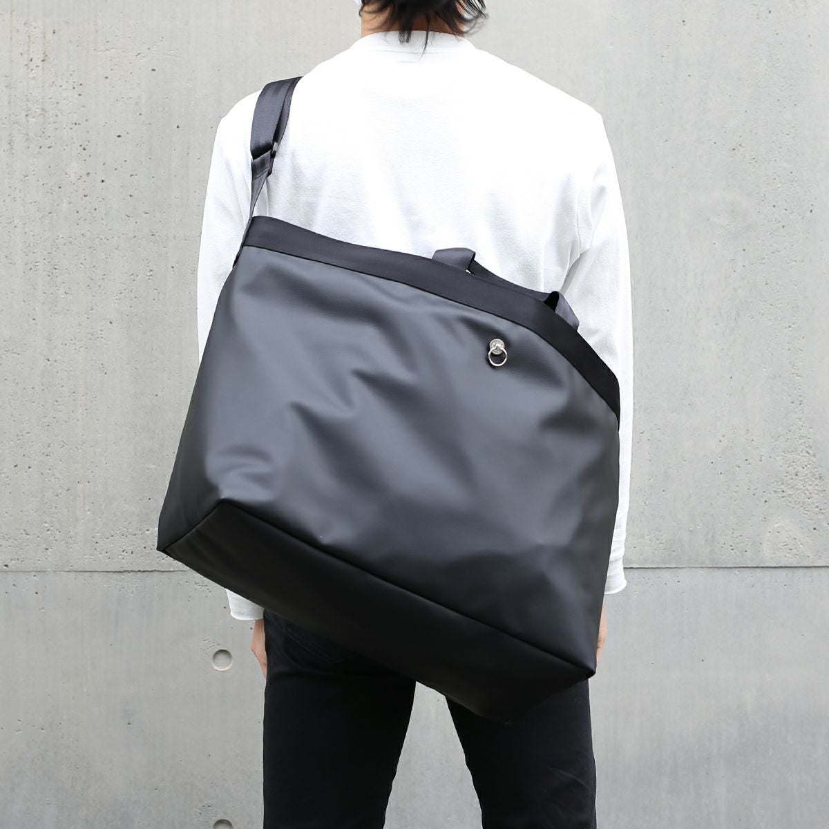 JNS1061)エシカルレザー 2wayビッグボストンバッグ&肩がけショルダー