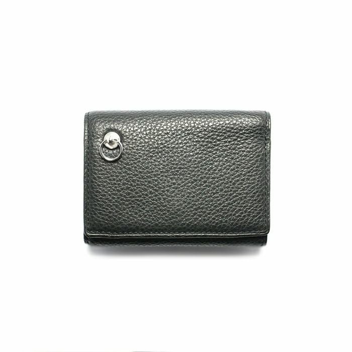 JNS999A)牛革 レザー REIWA コンパクト ミニ ウォレット アイレット 三
