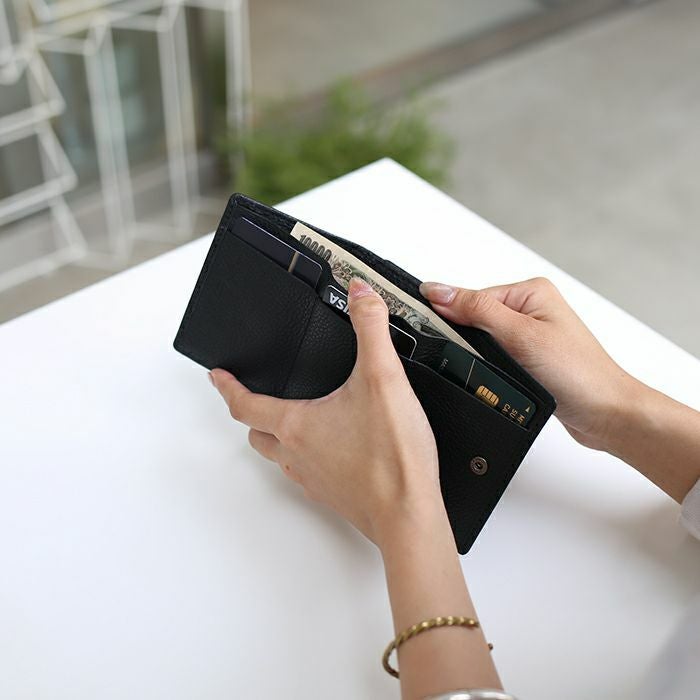 JAM  MADE REIWA WALLET 三つ折り財布 ブラック 黒 JNS999A)牛革 レザー REIWA コンパクト ミニ ウォレット アイレット 三