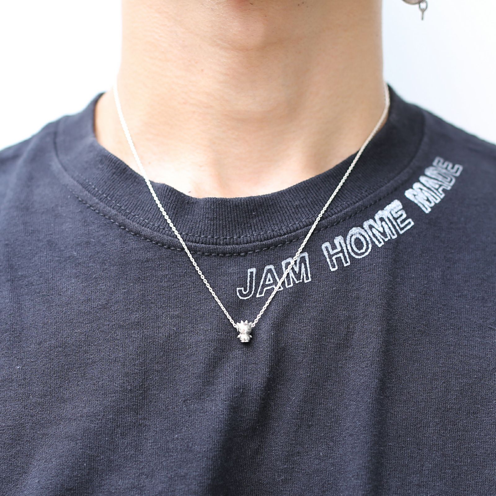 JSRO001SV)バッドばつ丸 CLOVER ネックレス シルバー｜アクセサリー