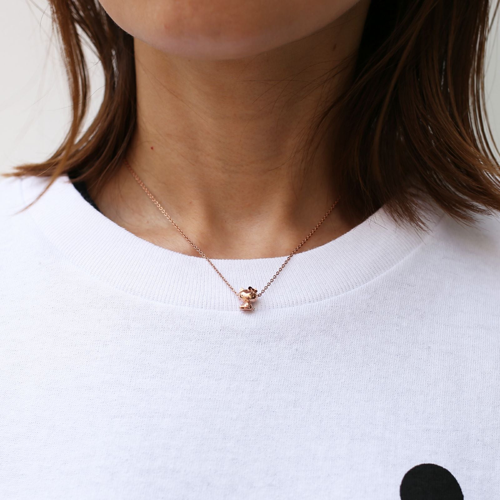 JKT033PG)ハローキティ CLOVER ネックレス ピンクゴールド