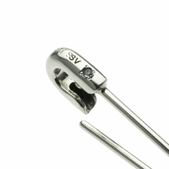 JPI050SV)【誕生石】安全ピンピアスM-シルバー/片耳｜アクセサリー通販