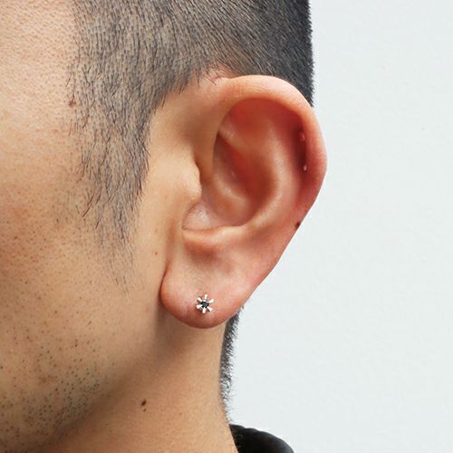 J-NS234)クラシックブラックダイヤモンドピアス/片耳｜アクセサリー