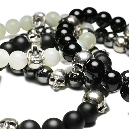 J-NS049)スカルビーズブレスレット｜アクセサリー通販のジャムホーム