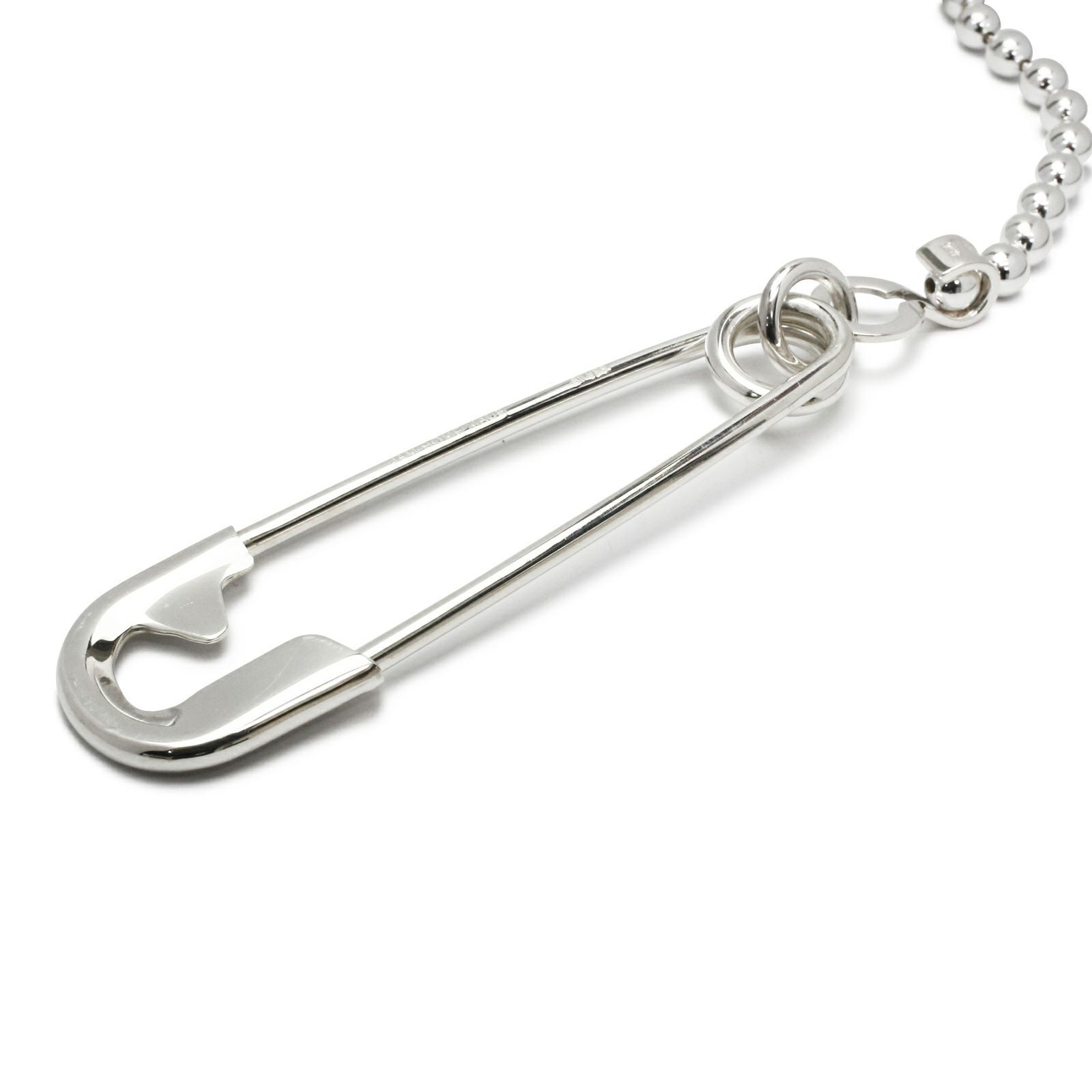 JNS1146)安全ピン ボールウォレットチェーン M -シルバー925