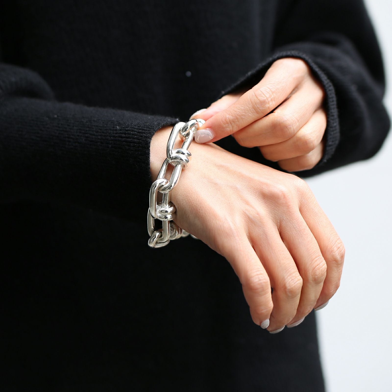 JNS1133)ビクターチェーン ブレスレット L - シルバー｜アクセサリー