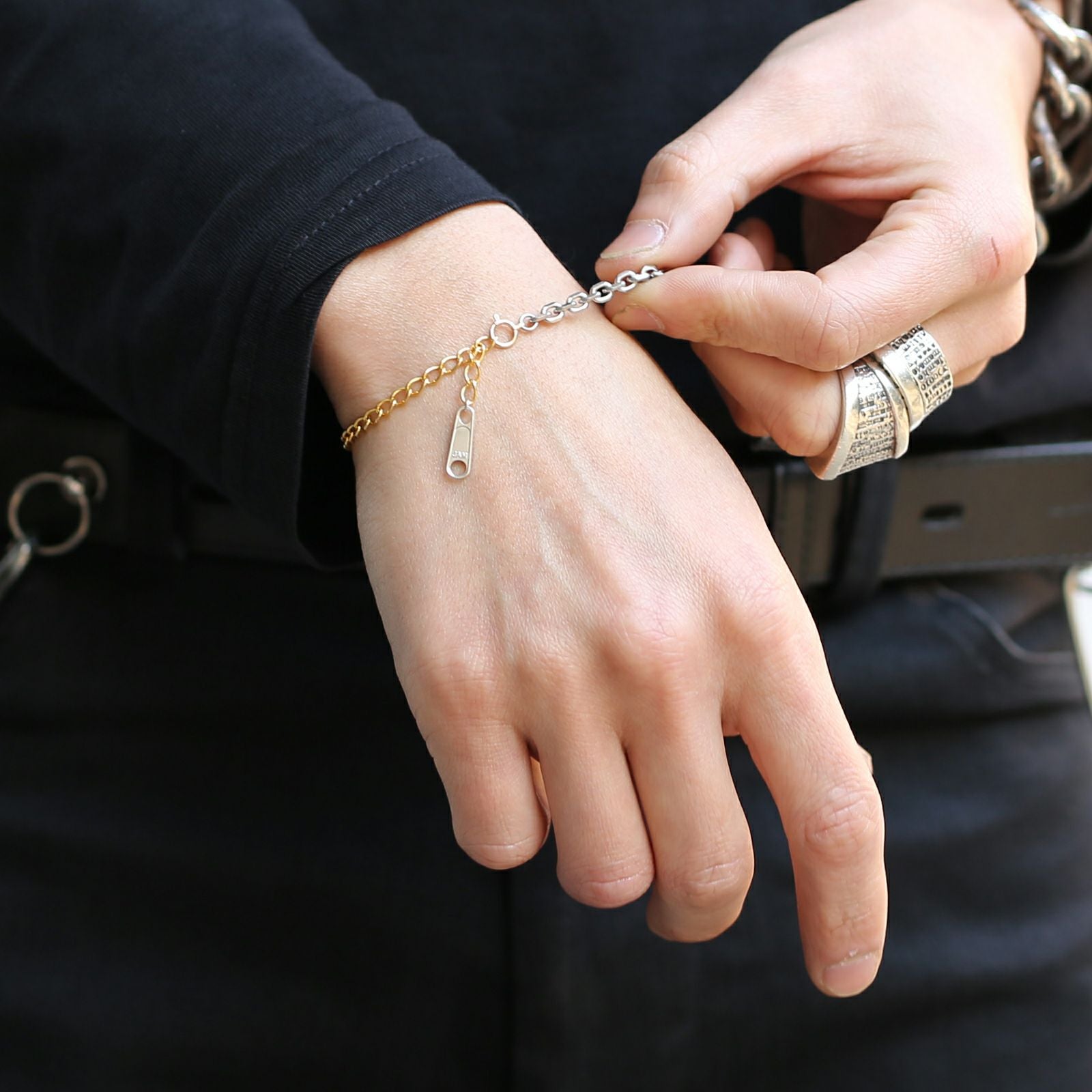 JNS1150)10K オルタナティブチェーン ブレスレット｜アクセサリー通販