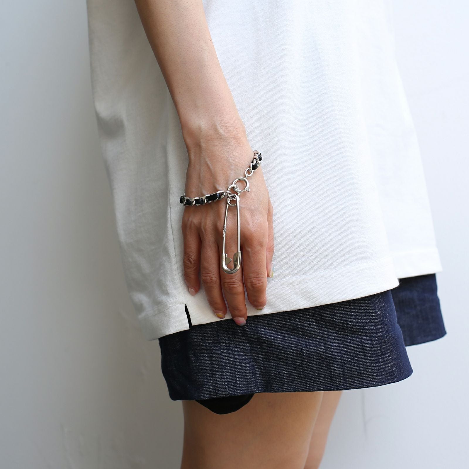 JNS1167S)トラチェーンブレス＆アンクレット 太 / シルバー