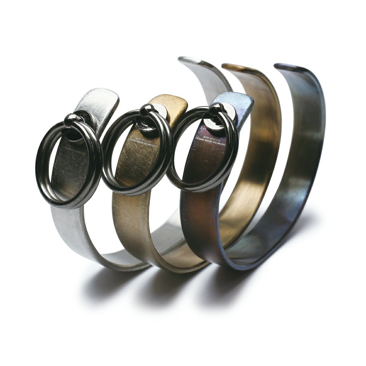 JEX005DA)EXITメタルバングル XS(10mm） -ダークアンバー