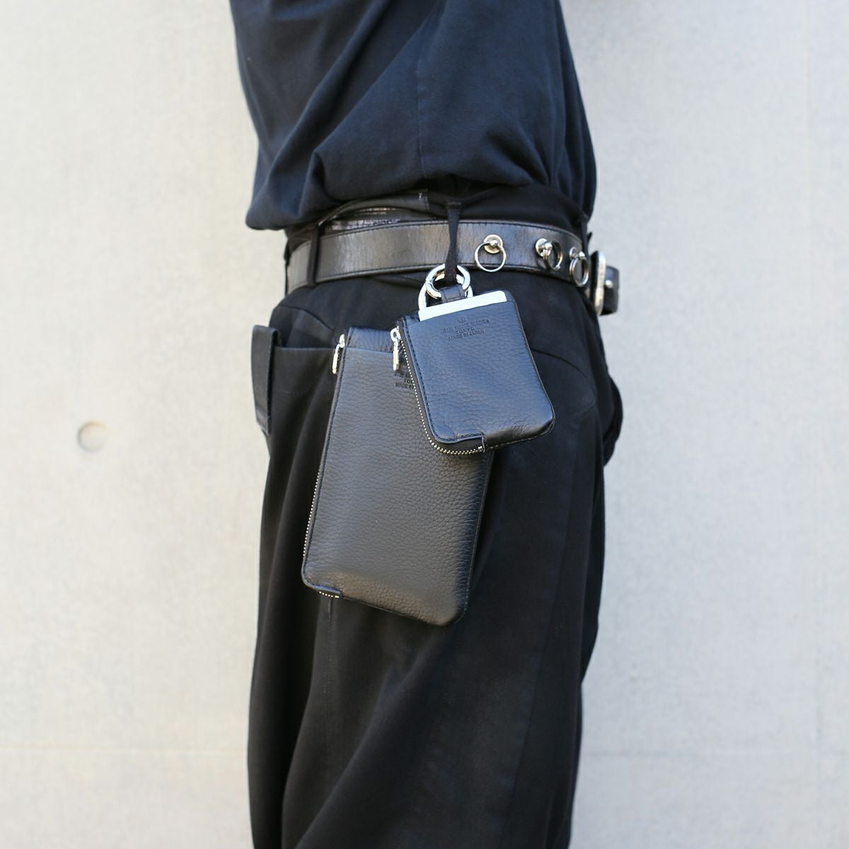 手ぶらL字ZIPポーチ / 長財布 スコッチガードレザー｜アクセサリー通販