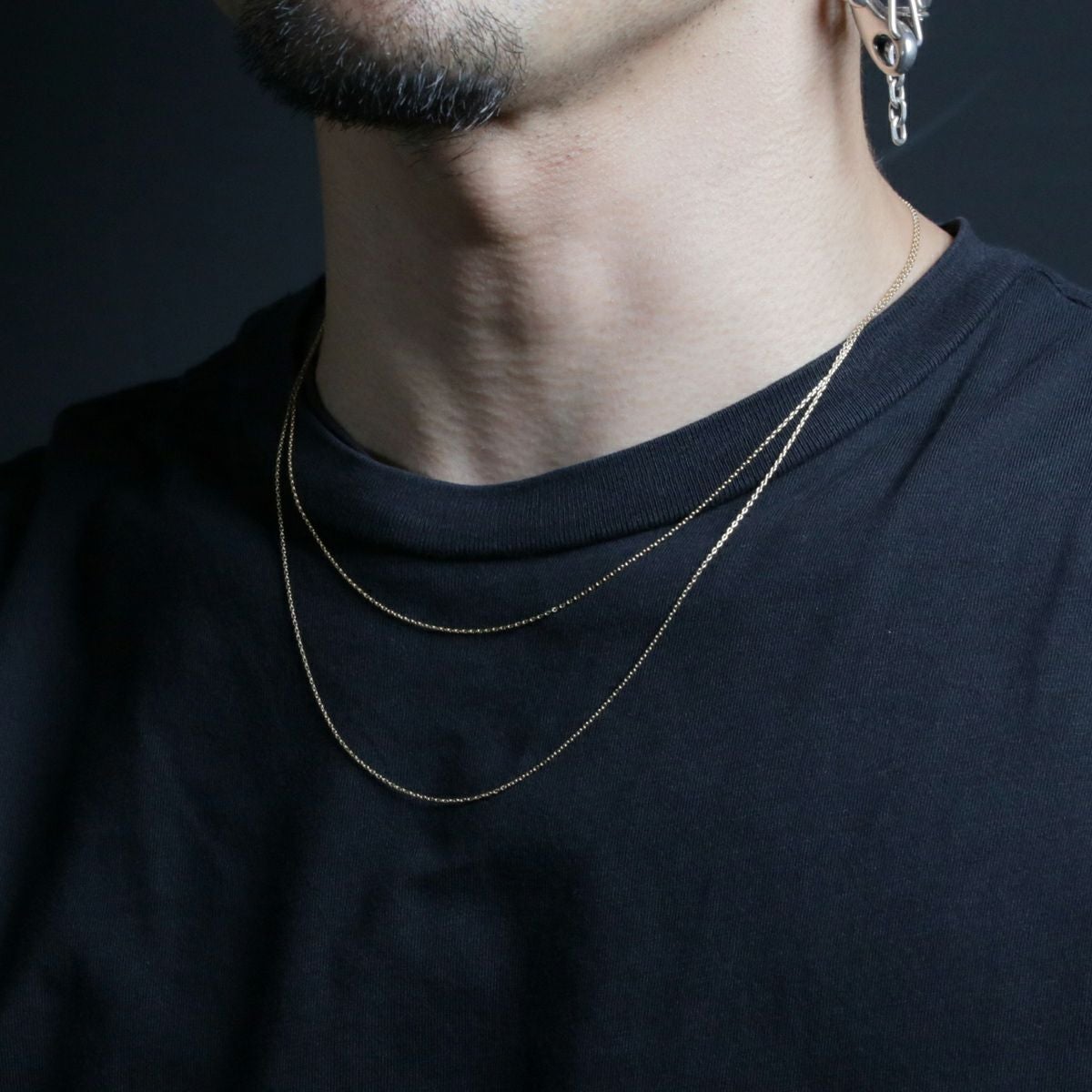 JNS1212)R18Kネックレス - あずきチェーン /50cm｜アクセサリー通販の