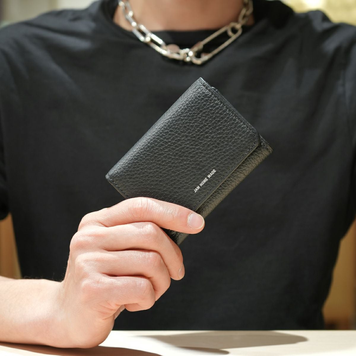 JNS1225)4NK trick mini 三つ折りウォレット キャッシュレス対応のお