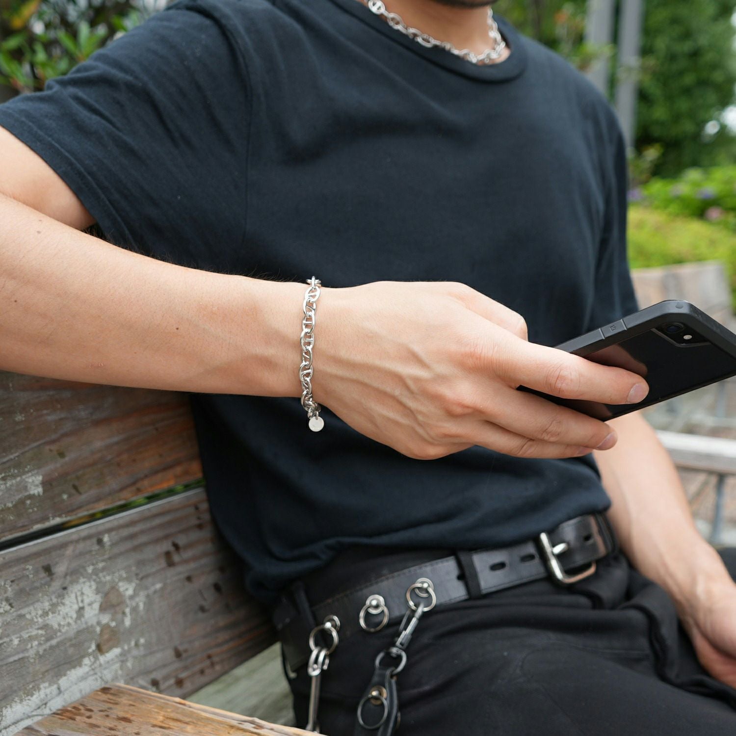 JNS1207)M1 マリンチェーン ブレスレット (太)｜アクセサリー通販の