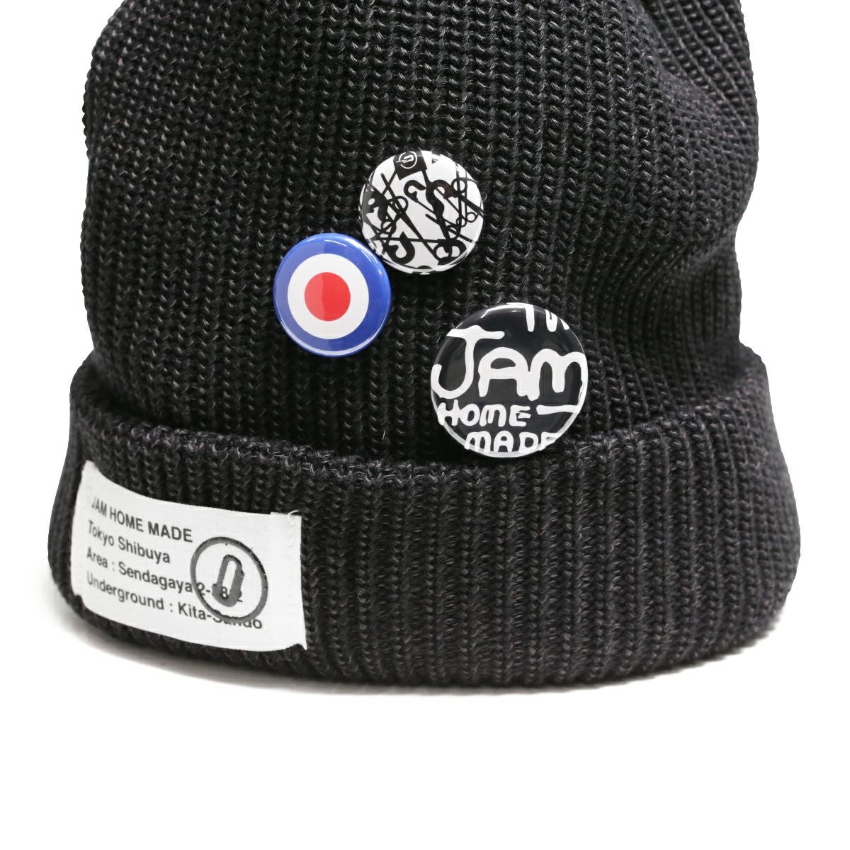 最終値下げ⭐︎CA4LA × JAM  MADE SHOP⭐︎ニットキャップ JAM HOME MADE x CA4LA JAM SHOP TURN KNIT CAP(ONESIZE BLACK