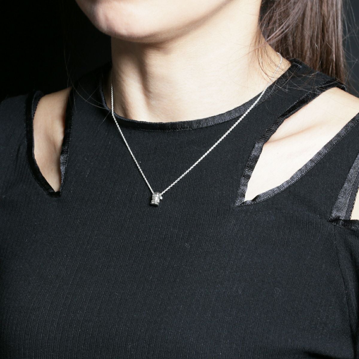 JSRO007SV)ハンギョドン CLOVER ネックレス シルバー｜アクセサリー