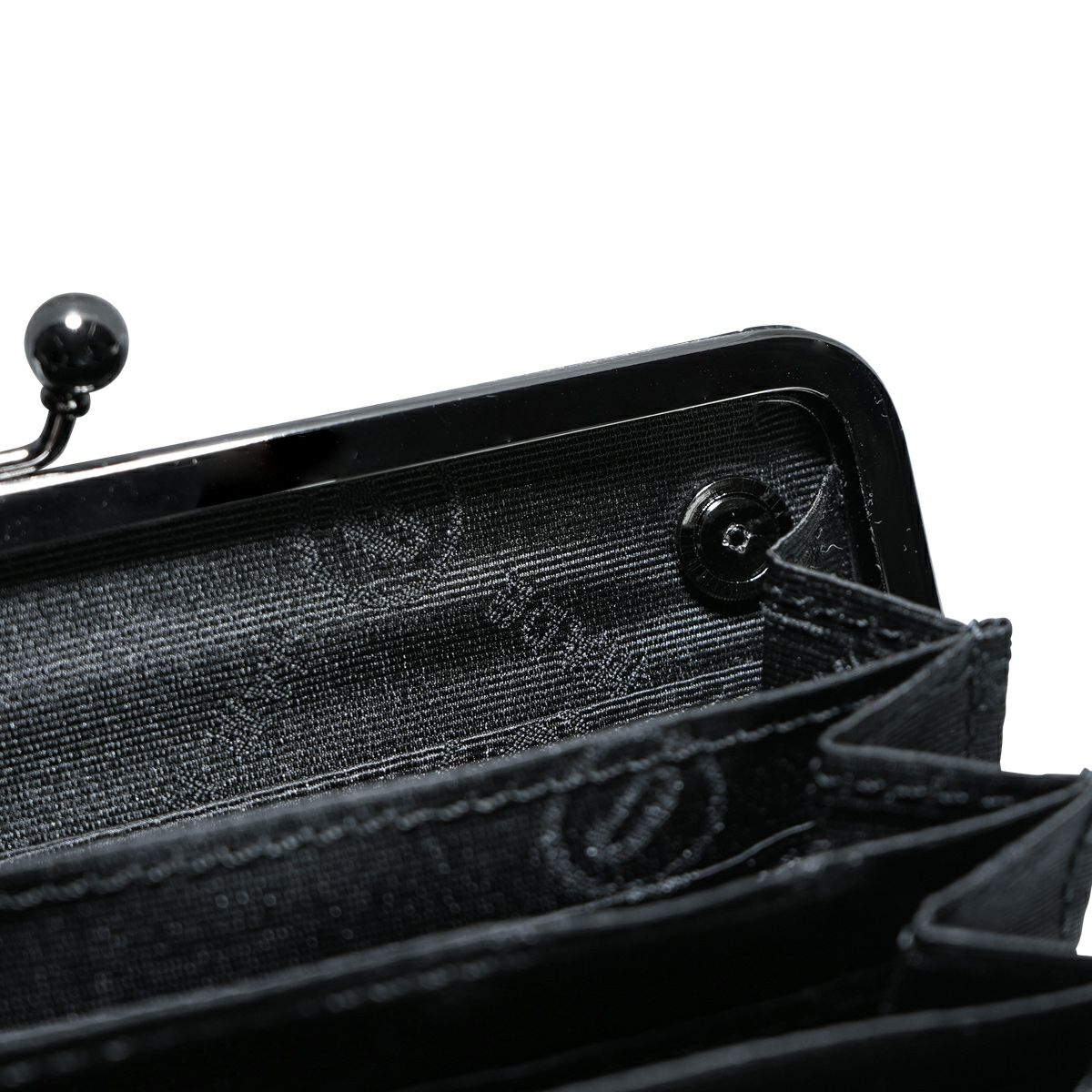 JNS1300BK)がま口二つ折り財布 / ガマミディアムウォレット
