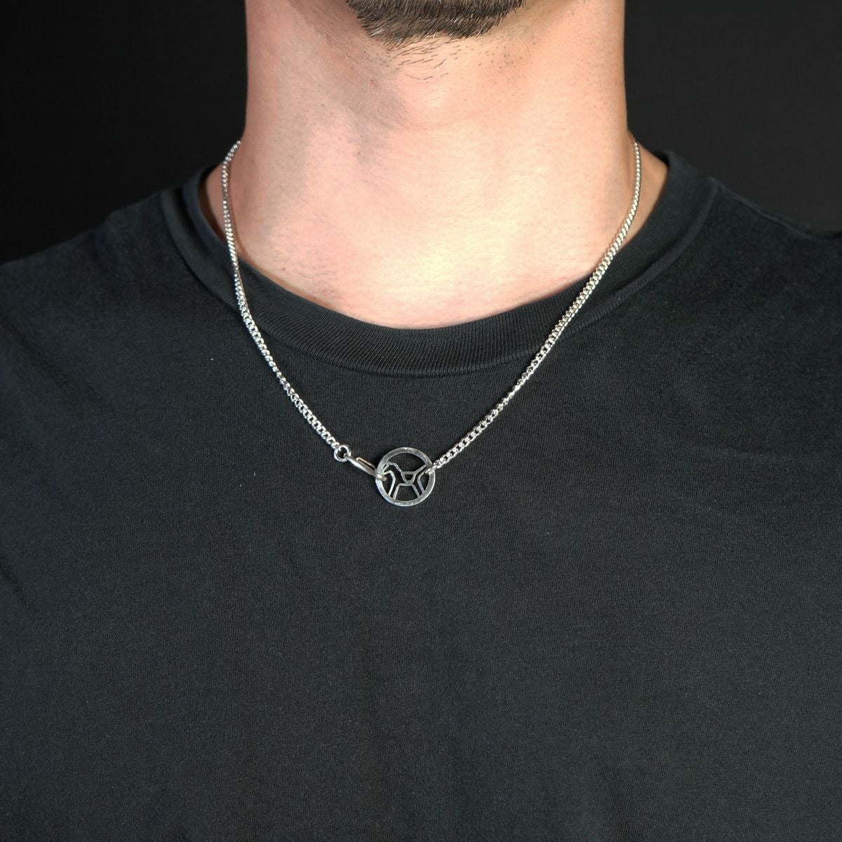 JNS1330)午（馬） マガタマ チェーンネックレス - The Zodiac sign for