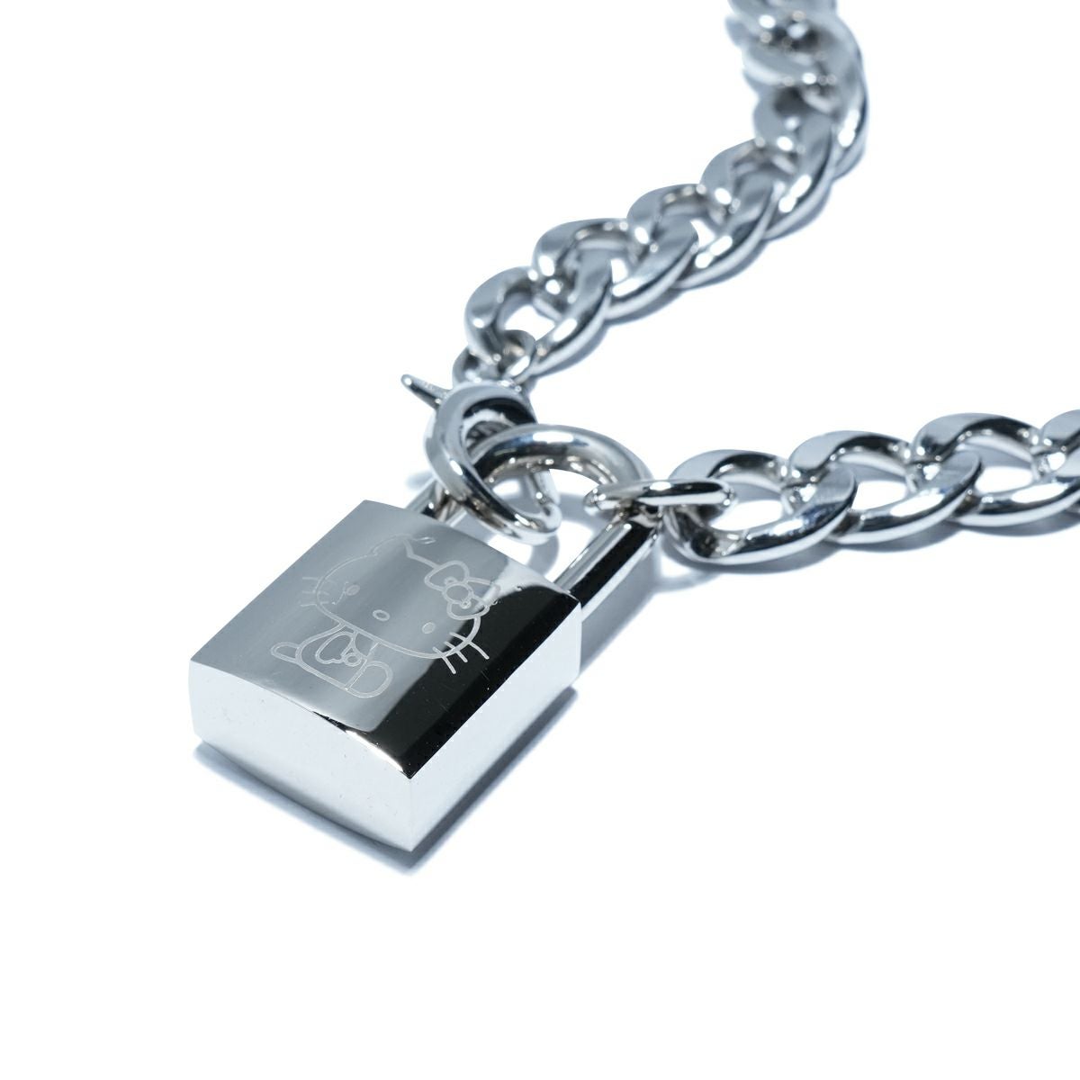 JKT036)ハローキティ/HelloKitty 南京錠ネックレス シルバー