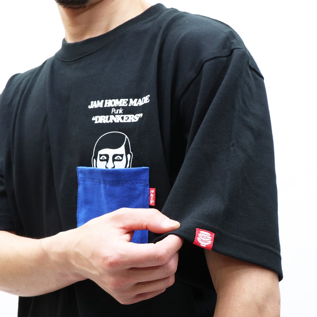 JPDWR09BK）パンクドランカーズ/PUNK DRUNKERS あいつポケット Tシャツ