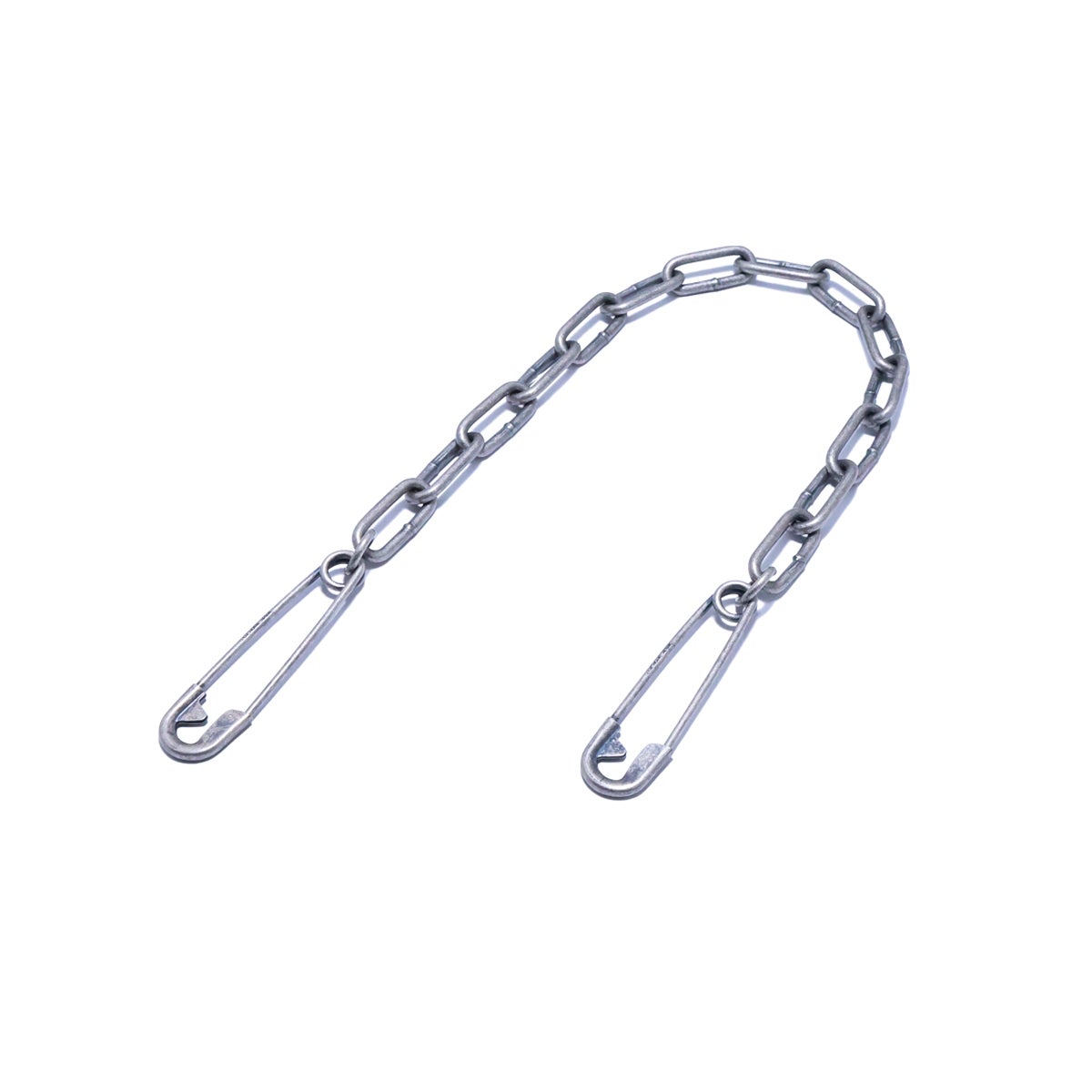 JNS1344SMF)安全ピン ウォレットチェーン シルバー（燻加工