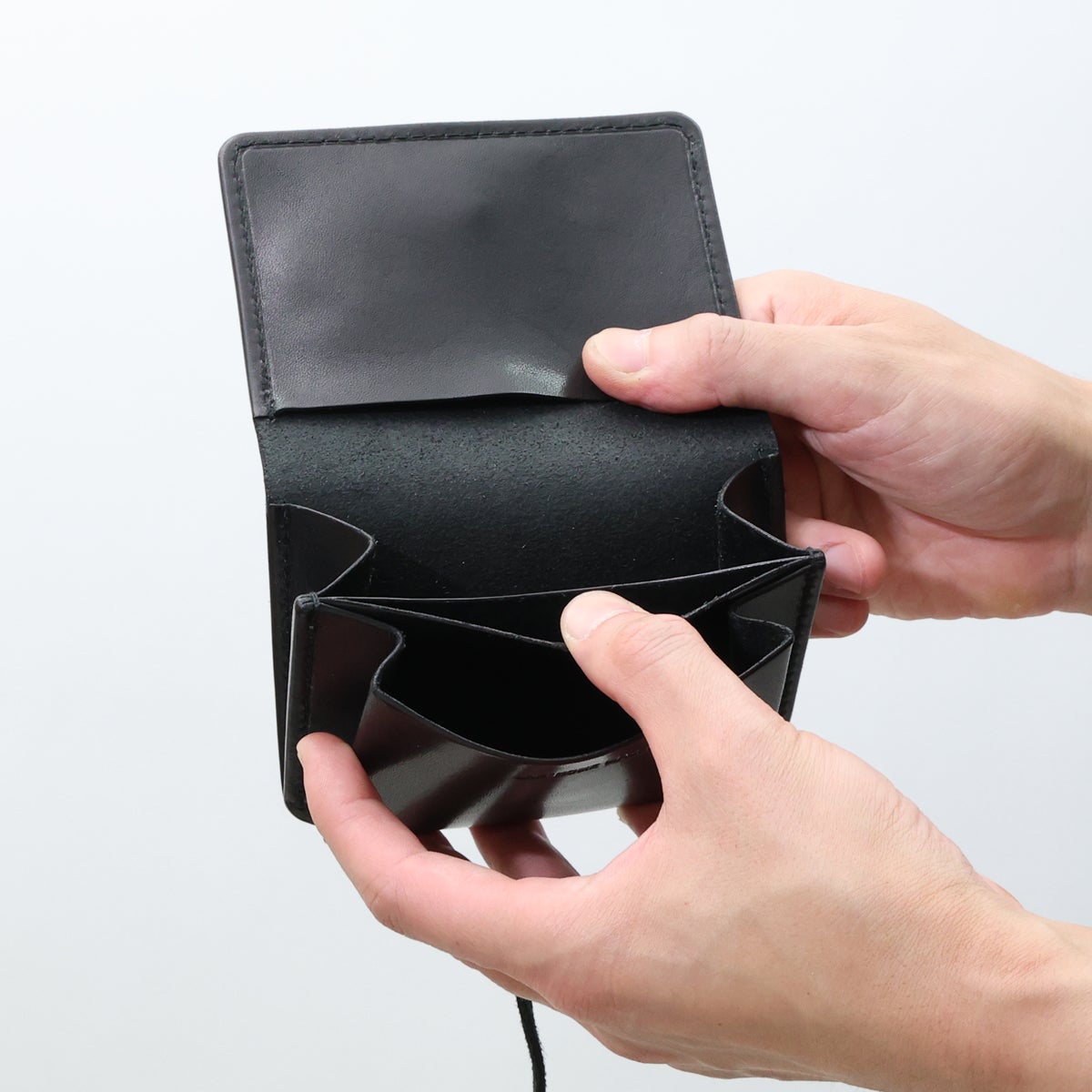 JNS1338)SUPER BLACK MARKET サドルレザー ミニウォレット